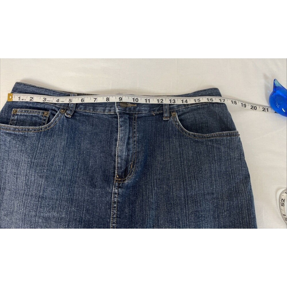 American Living Denim Midi Skirt Size 10 Front and Back Pockets - Picture 6 of 7